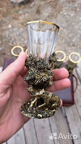 Рюмки лафитники хрустальные «История охотника» купить с доставкой Рюмки лафитники хрустальные «История охотника»