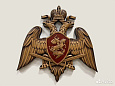 Герб Росгвардии резной из дерева